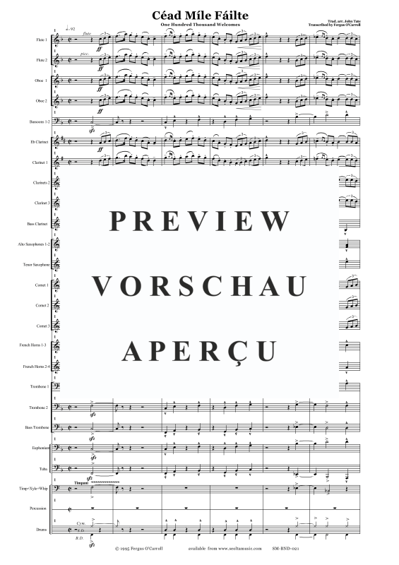 Produktgalerie: Seite 4 von 11 Céád Míle Fálte, , Concert Band