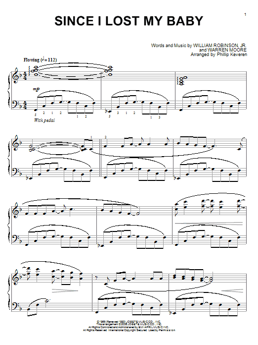 Product picture to: Since I Lost My Baby (arr. Phillip Keveren)
