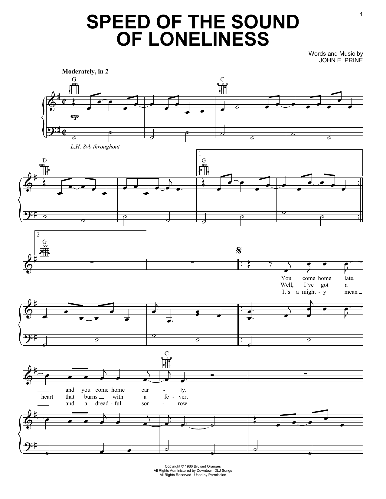Produktgalerie: Seite 1 von 1 Speed Of The Sound Of Loneliness, John Prine, Gesang, Gitarre, Klavier