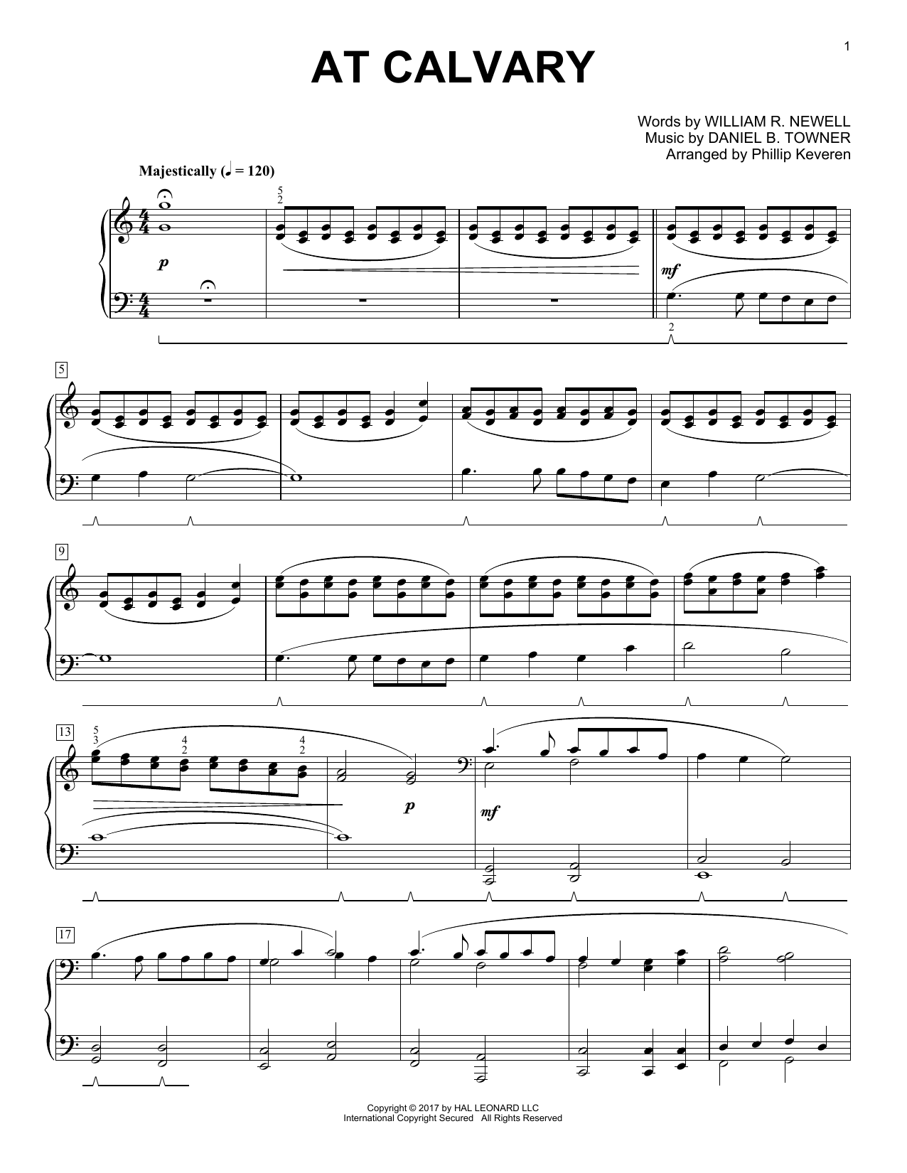 Product gallery: Page 1 of 1 At Calvary (arr. Phillip Keveren), Daniel B. Towner