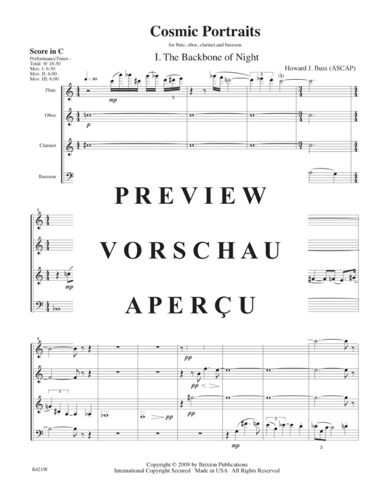 Product gallery: Page 4 of 21 Cosmic Portraits , , (flute, clarinet, oboe and bassoon)