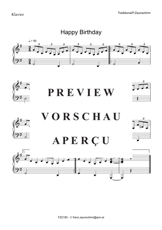 Product gallery: Page 4 of 4 Happy Birthday , , (Violoncello + Klavier bewegt)