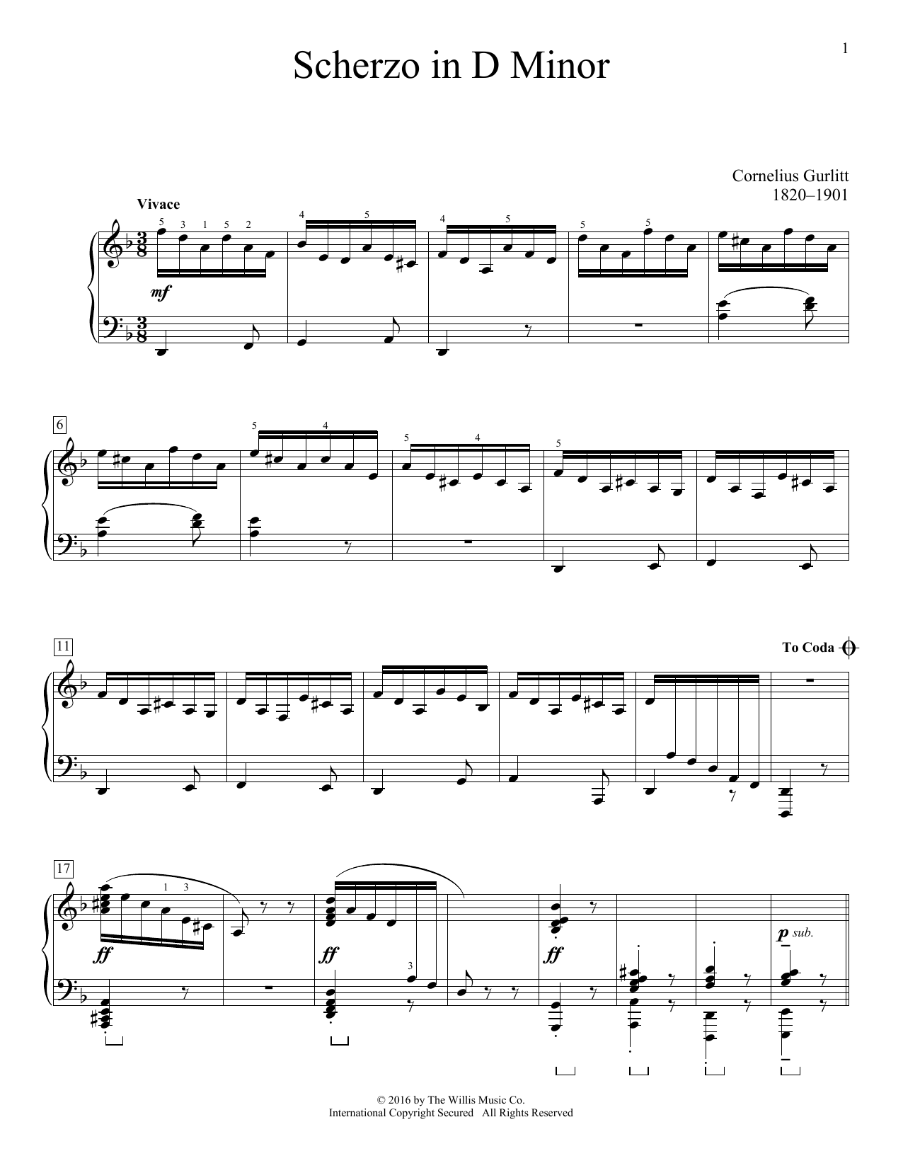 Product picture to: Scherzo In D Minor
