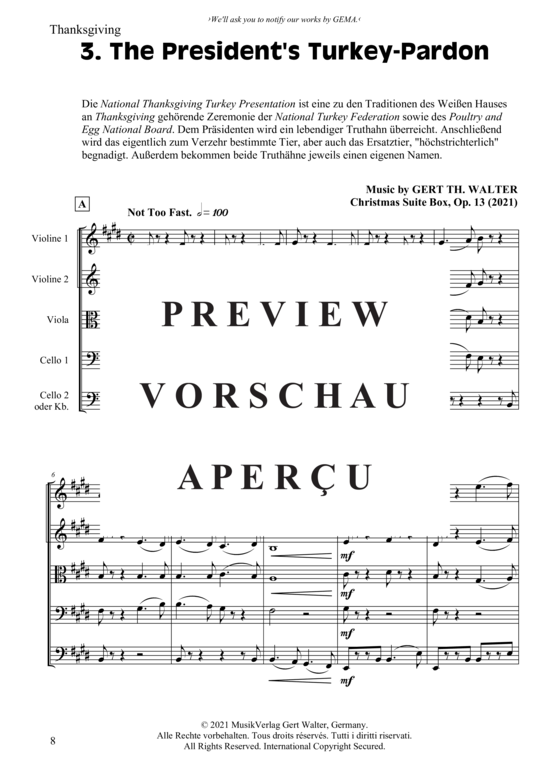 gallery: The President´s Turkey-Pardon , , (Streicher Quintett)