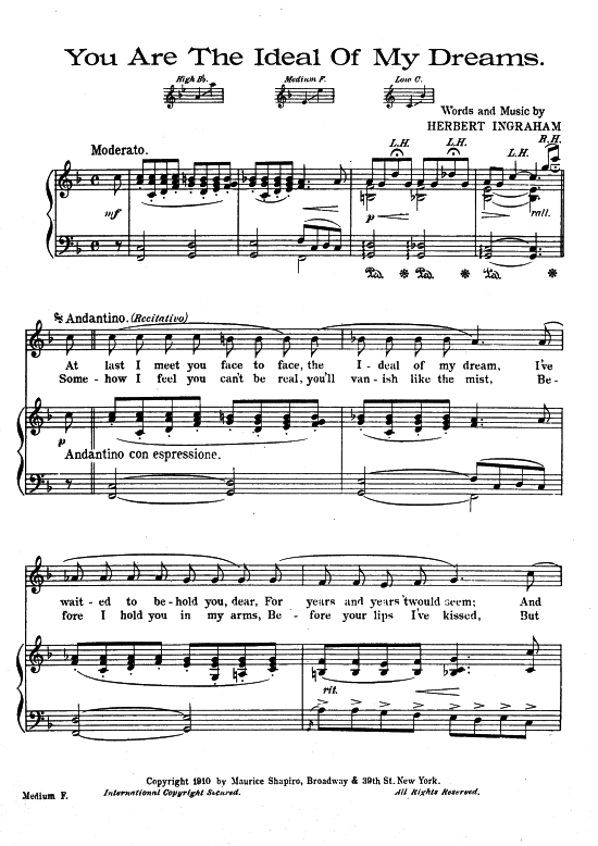 Produktbild zu: You Are The Ideal Of My Dreams Popular Standard