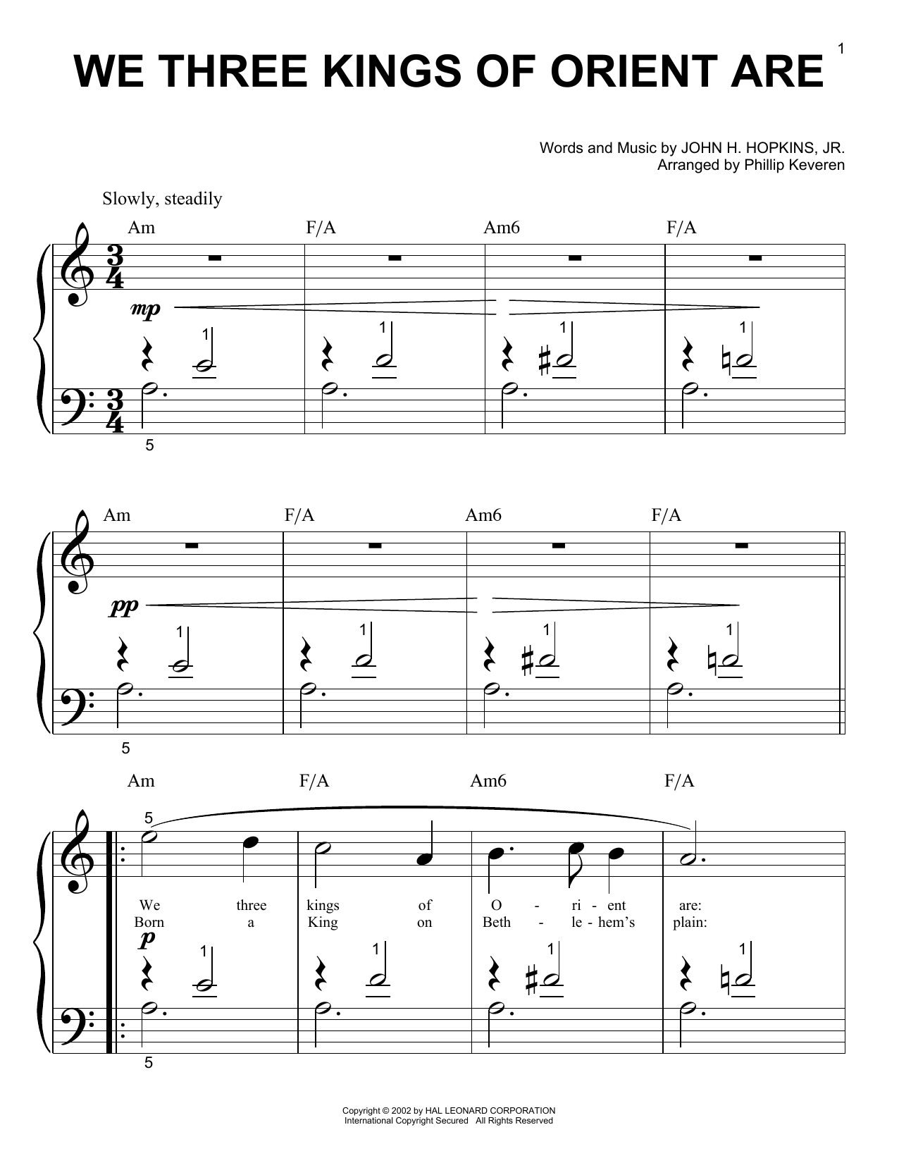 Product picture to: We Three Kings Of Orient Are (arr. Phillip Keveren)