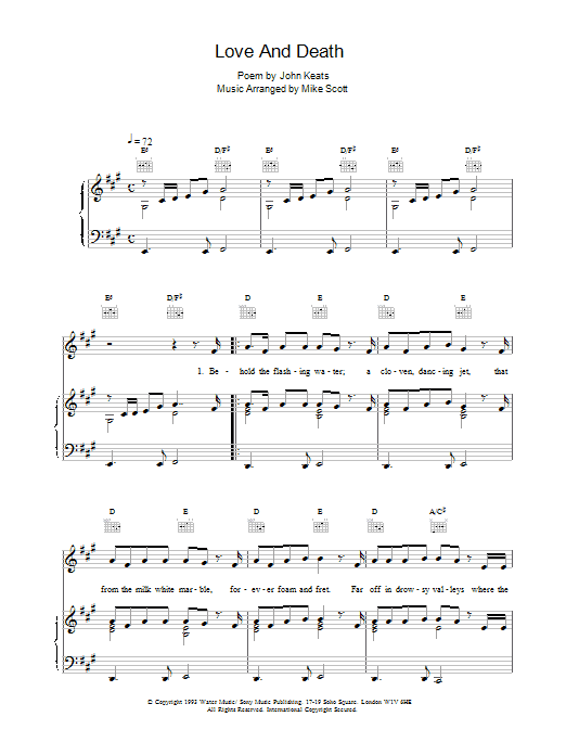 Produktgalerie: Seite 1 von 1 Love And Death, The Waterboys, Gesang, Gitarre, Klavier