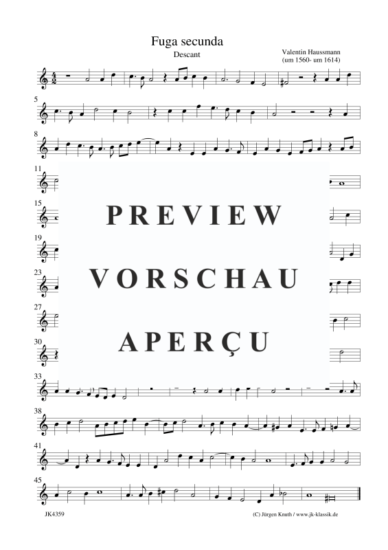 Produktgalerie: Seite 6 von 9 Fuga secunda, , Gemischtes Ensemble für 4 diverse Instrumente