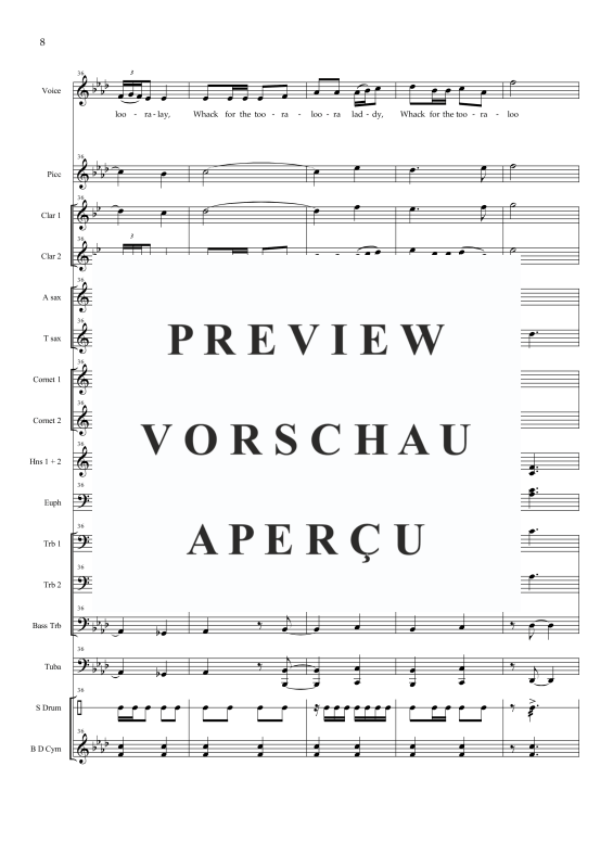 Produktgalerie: Seite 11 von 11 The Spanish Lady, , Solo Gesang und Concert Band