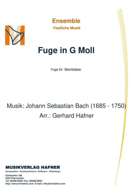 cover: Fuge in G Moll, , (Blechbläser Quintett)