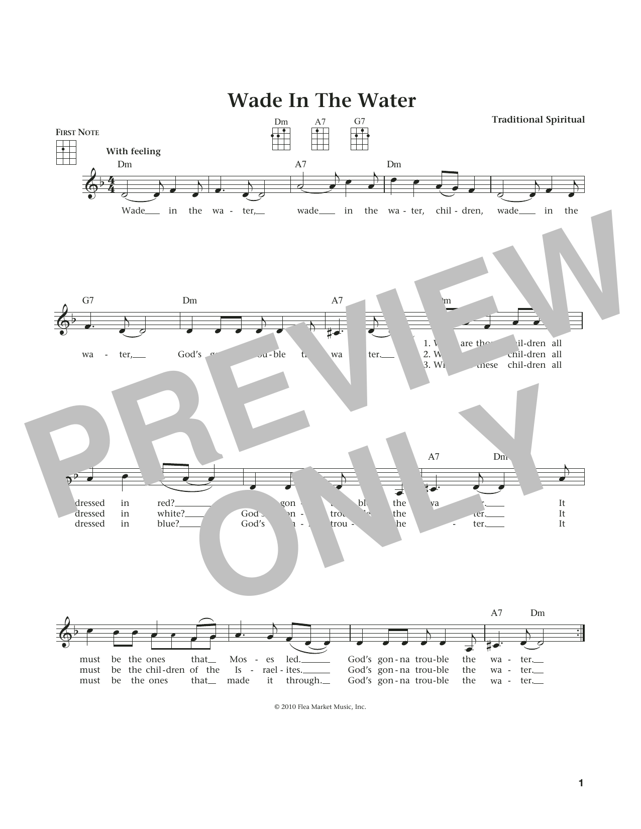Product gallery: Page 1 of 1 Wade In The Water (from The Daily Ukulele) (arr. Liz and Jim Beloff), Traditional Spiritual