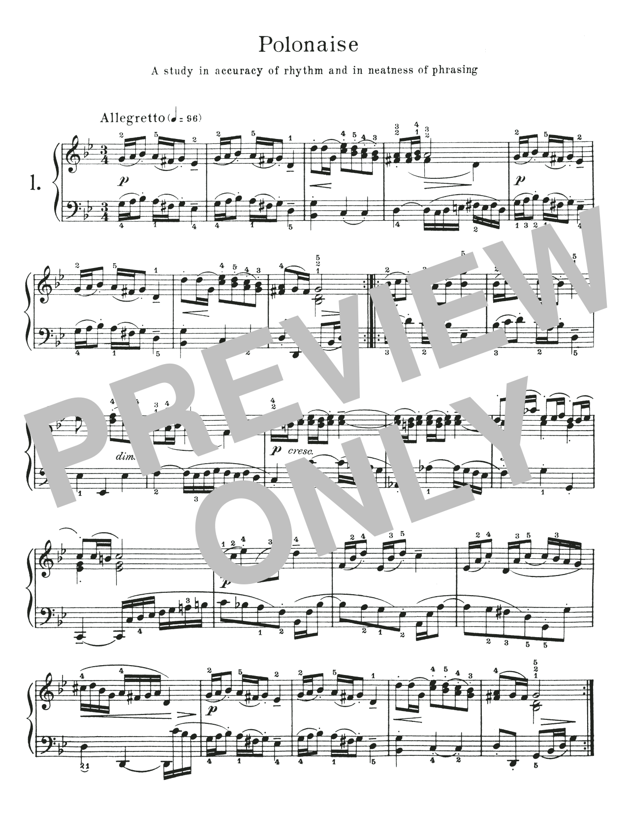 Produktgalerie: Seite 1 von 1 Polonaise In G Minor, BWV Appendix 125, Johann Sebastian Bach, Klavier