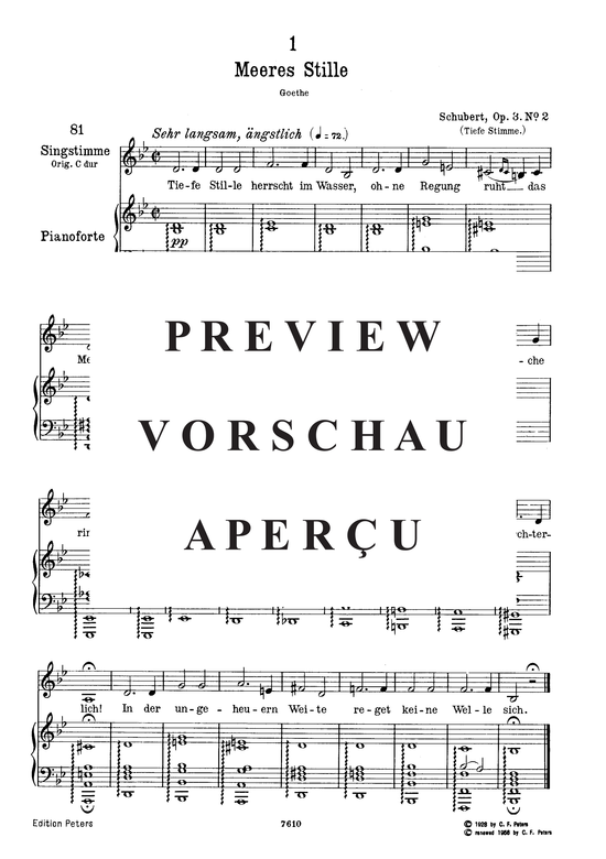 Product picture to: Meeres stille D.216Franz Schubert