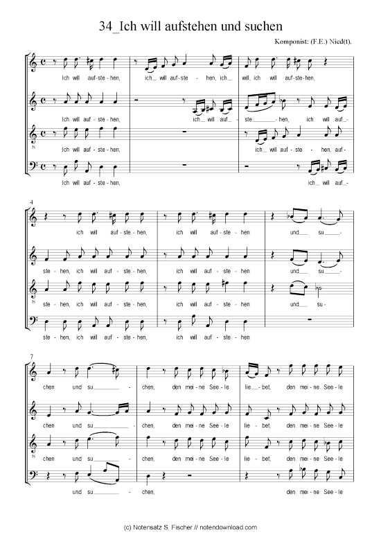 Product picture to: Ich will aufstehen und suchen (F.E.) Nied(t). / Weihnachtsmotette über Hohel. 3,2