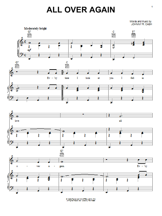 Produktgalerie: Seite 1 von 1 All Over Again, Johnny Cash, Gesang, Gitarre, Klavier