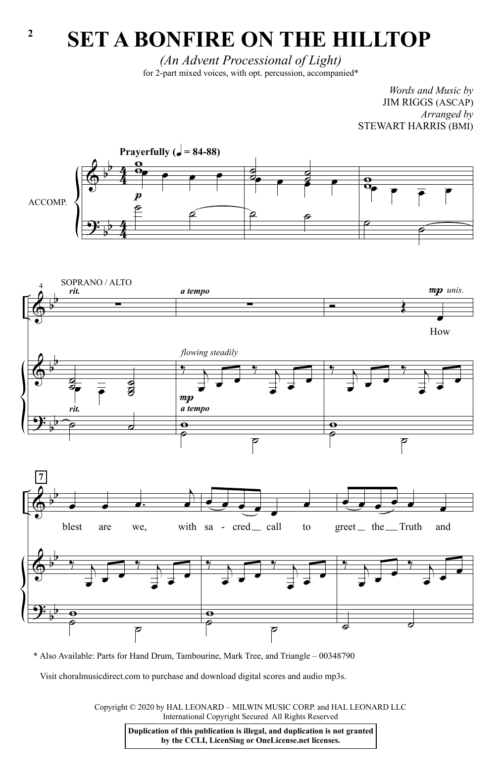 Product picture to: Set A Bonfire On The Hilltop (An Advent Processional Of Light) (arr. Stewart Harris)