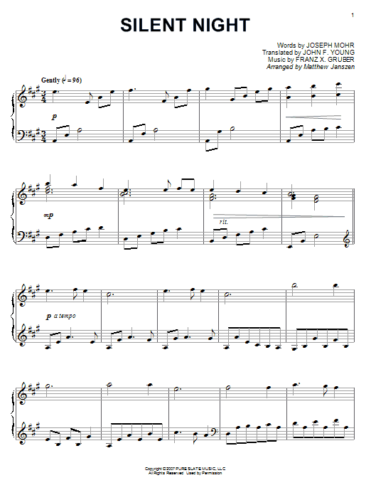 Product gallery: Page 1 of 1 Silent Night, Joseph Mohr