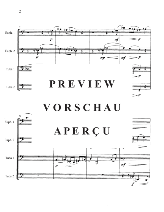 Product gallery: Page 4 of 13 Prelude , , (Tuba Quartett EETT)