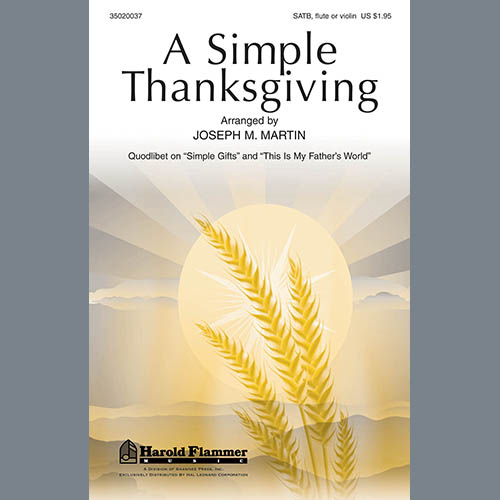 cover: A Simple Thanksgiving, Joseph M. Martin