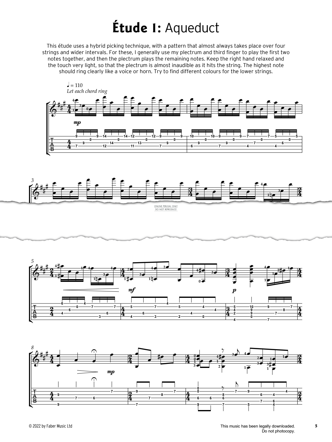 Produktgalerie: Seite 1 von 1 Étude 1: Aqueduct, Tom Ollendorff, Gitarre