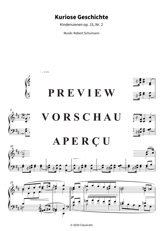 Product gallery: Page 4 of 5 Kuriose Geschichte - Kinderszenen op. 15, Nr. 2 , , Piano Solo