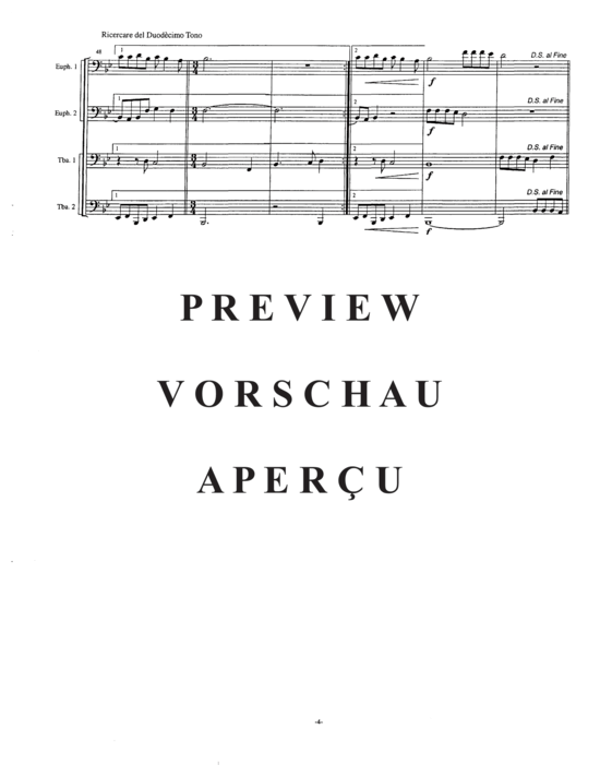 Product gallery: Page 8 of 14 Ricercare del Duodecimo Tono , , (Tuba Quartett EETT)