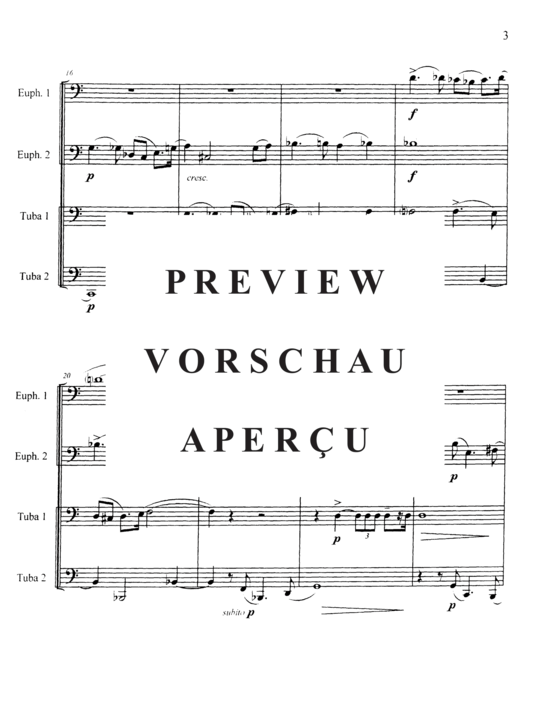 Product gallery: Page 5 of 13 Prelude , , (Tuba Quartett EETT)