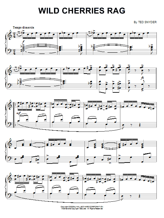 Product gallery: Page 1 of 1 Wild Cherries Rag, Ted Snyder