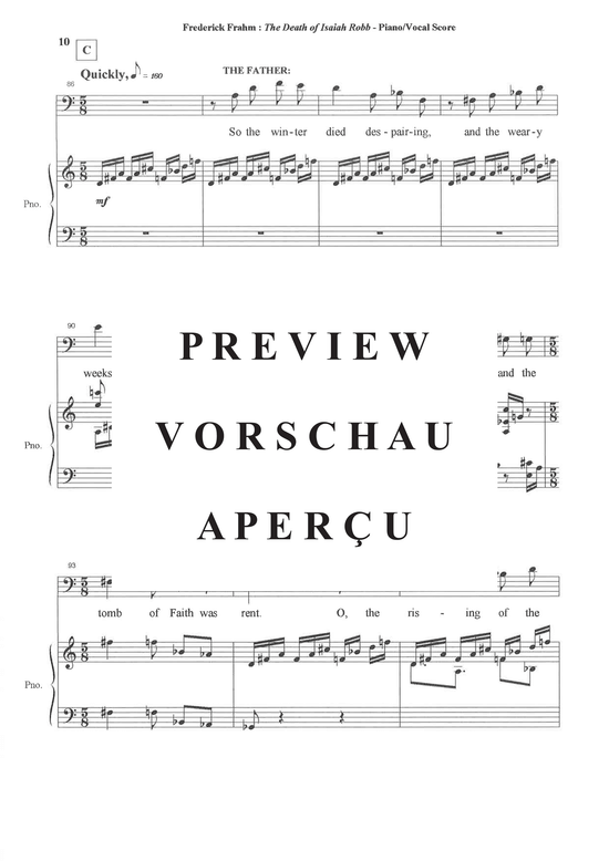 Product gallery: Page 21 of 21 The Death of Isiah Robb , , (mezzo soprano, baritone + male choir TBB + piano)