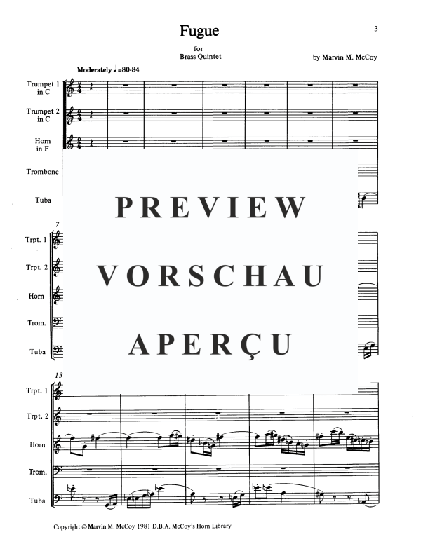 Produktgalerie: Seite 3 von 11 Fuge, , BlechblÀser Quintett