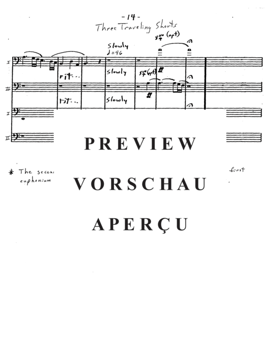 Product gallery: Page 16 of 21 Three Traveling Shorts , , (Tuba Quartett EETT)