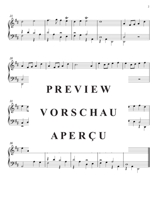 Produktgalerie: Seite 5 von 5 The Prince of Denmark´s March - from A Collection of Ayres for the Harpsichord or Spinett with very Plain & Easey Directions for Young Beginners , , Klavier Solo