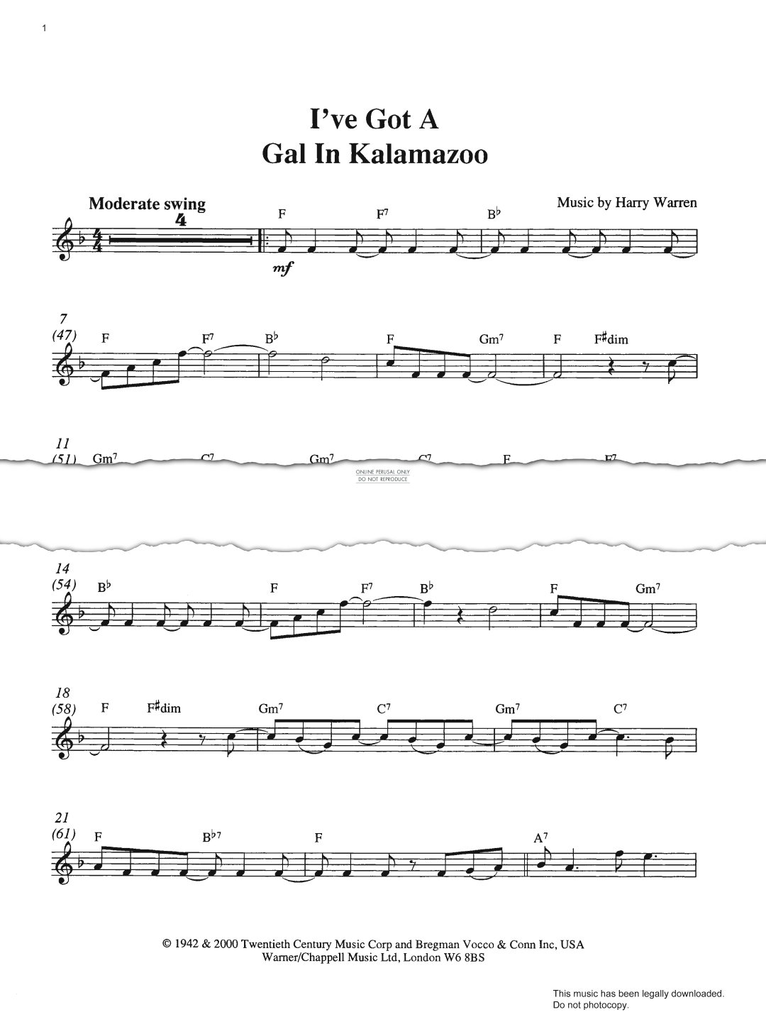 Product picture to: I've Got A Gal In Kalamazoo
