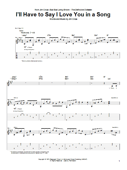 Produktbild zu: I'll Have To Say I Love You In A Song