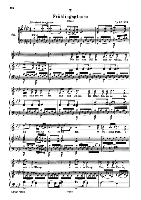 gallery: Frühlingsglaube D.686 , , (Gesang hoch + Klavier)