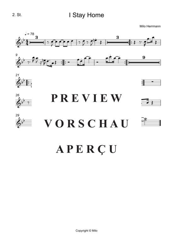 Product gallery: Page 6 of 9 I Stay Home , , (clarinet in Bb + 2nd part in C, piano, bass)