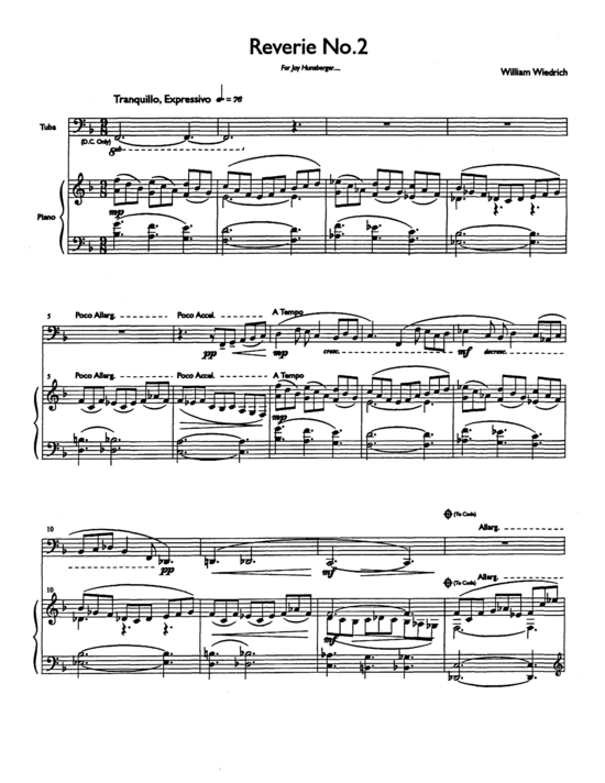 gallery: Reverie No 2 , , (Tuba + Klavier)