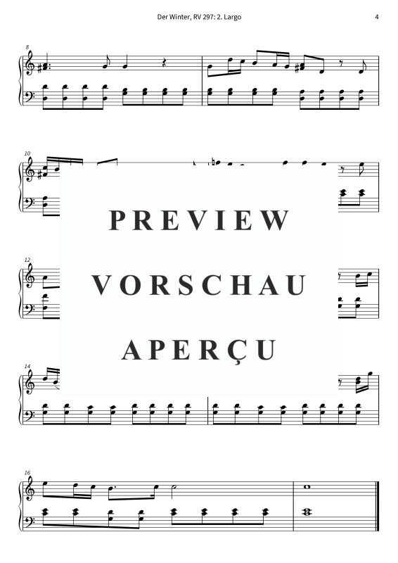 Produktgalerie: Seite 6 von 6 Der Winter - Vereinfachte Fassung, , Klavier Solo