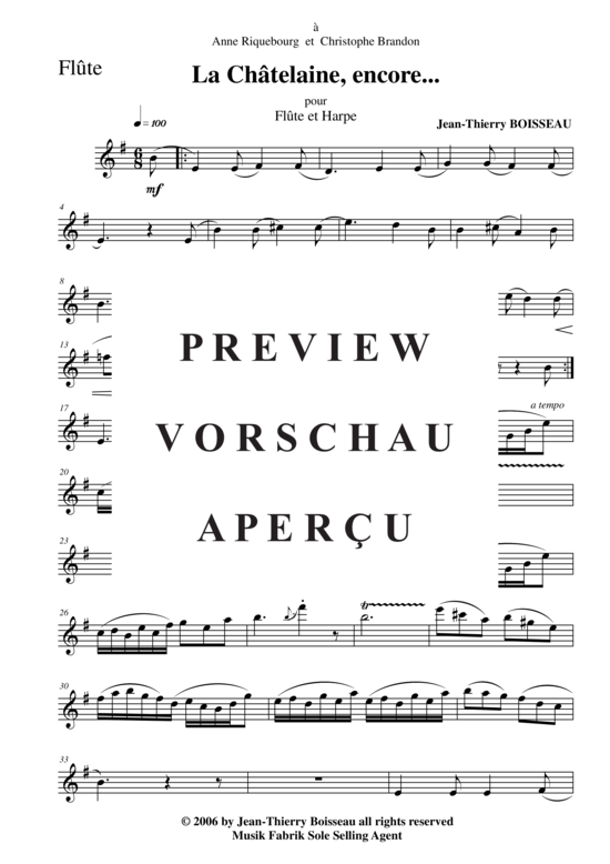Product gallery: Page 11 of 12 La Châtelaine, encore, , , , , (Dett for flute + harp)