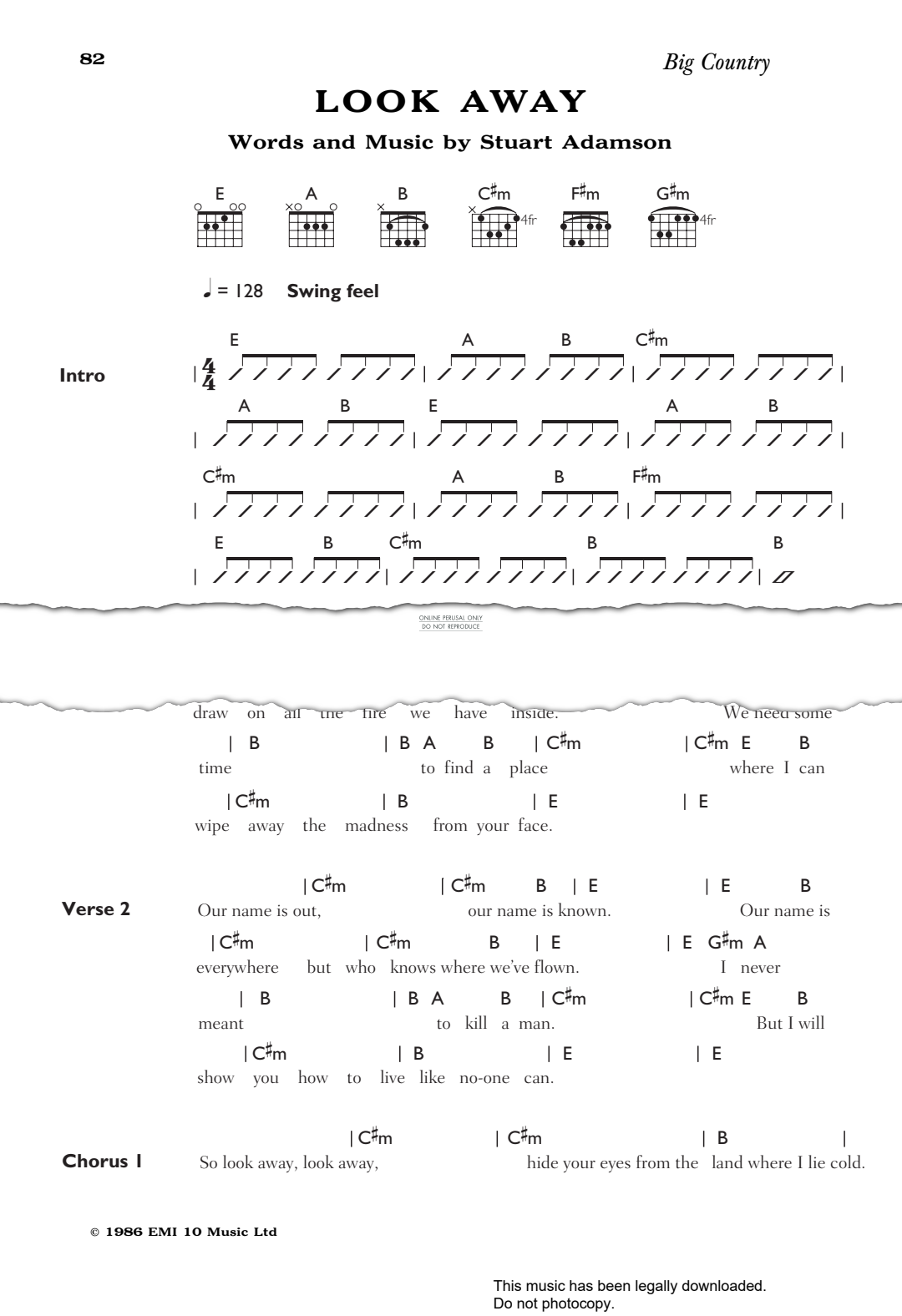 Product gallery: Page 1 of 1 Look Away, Big Country