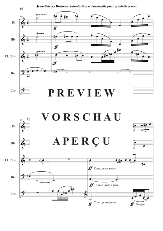 Produktgalerie: Seite 17 von 50 Introduction et Passacaille , , (Holzbläser Quintett)