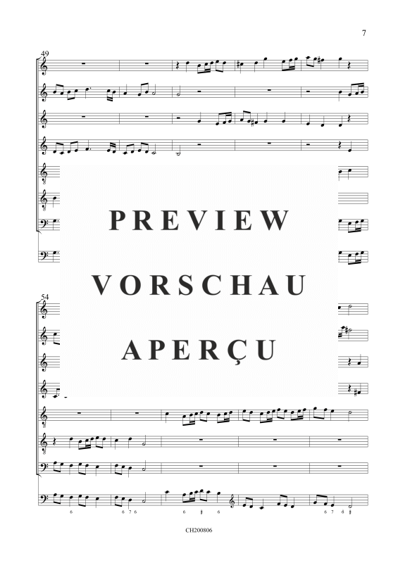 gallery: Sonata à 7 (Partitur und Stimmen), , Gemischtes Ensemble 7 Blockflöten und BC