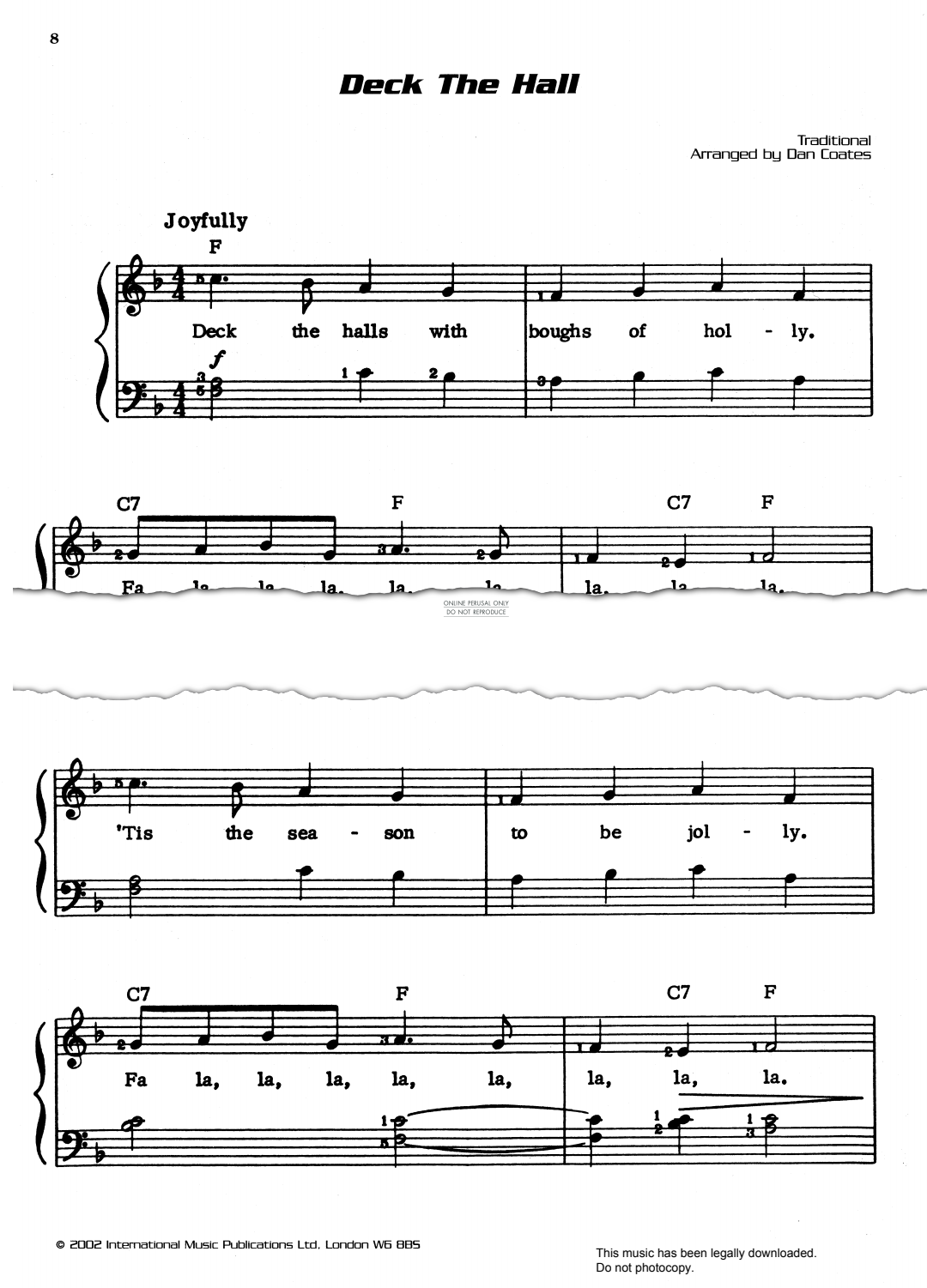 Produktgalerie: Seite 1 von 1 Deck The Hall, Traditional, Gesang, Gitarre, Klavier
