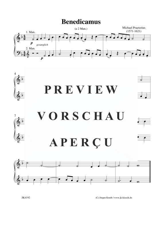 gallery: Benedicamus, , Orgel Solo