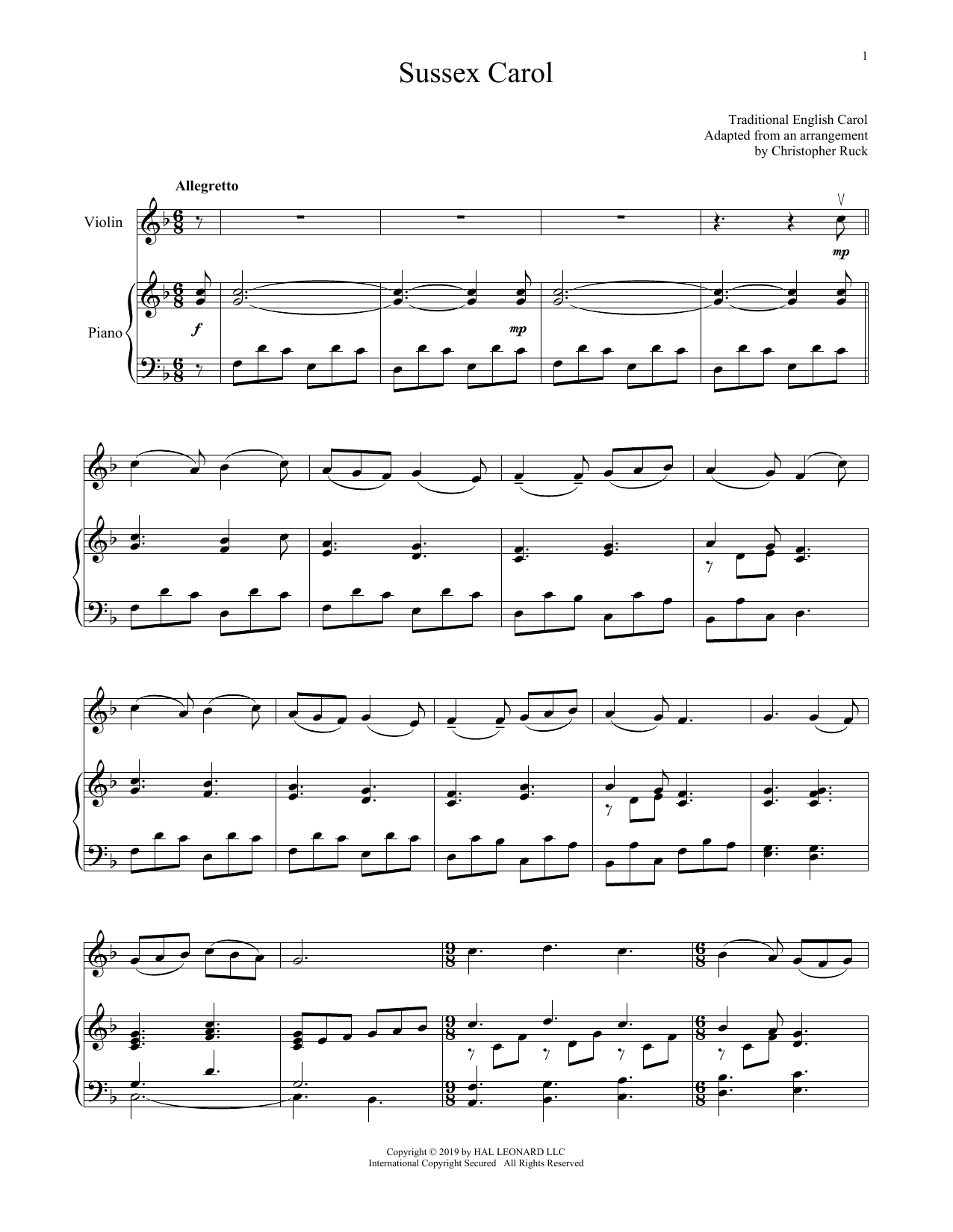 Product gallery: Page 1 of 1 Sussex Carol, Traditional English Carol