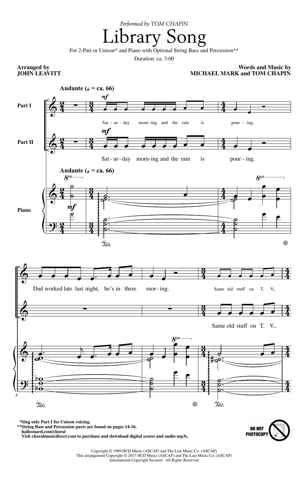 Produktbild zu: Library Song