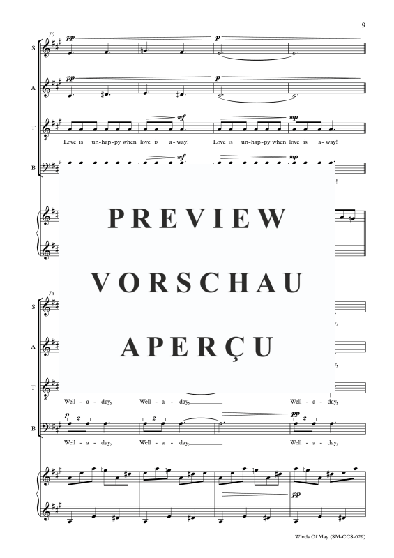 Produktgalerie: Seite 10 von 11 The Winds of May, , Gemischter Chor und Klavier