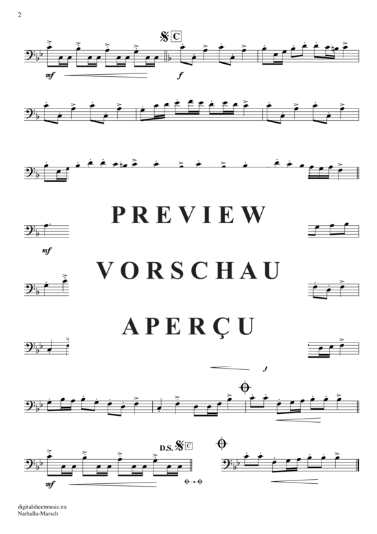 Produktgalerie: Seite 3 von 3 Narhalla-Marsch , Karneval-Fasching, (Violon-Cello)