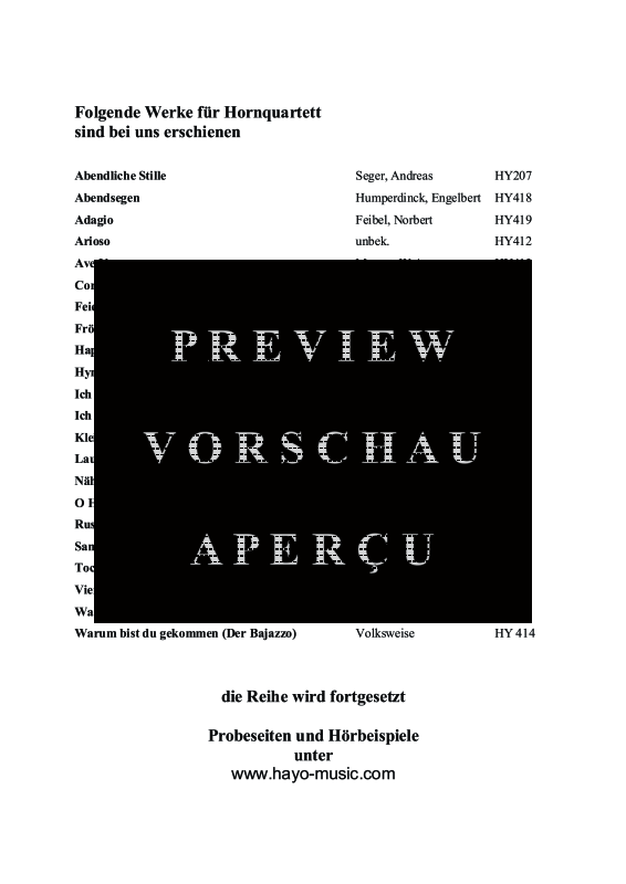 gallery: Näher, mein Gott, zu dir, , (Horn Quartett)