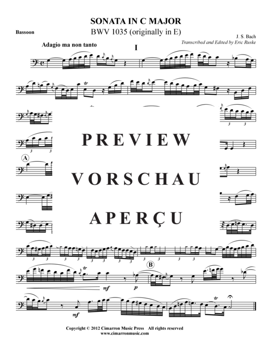 Product gallery: Page 13 of 16 Sonate in C-Dur , , (bassoon + piano)
